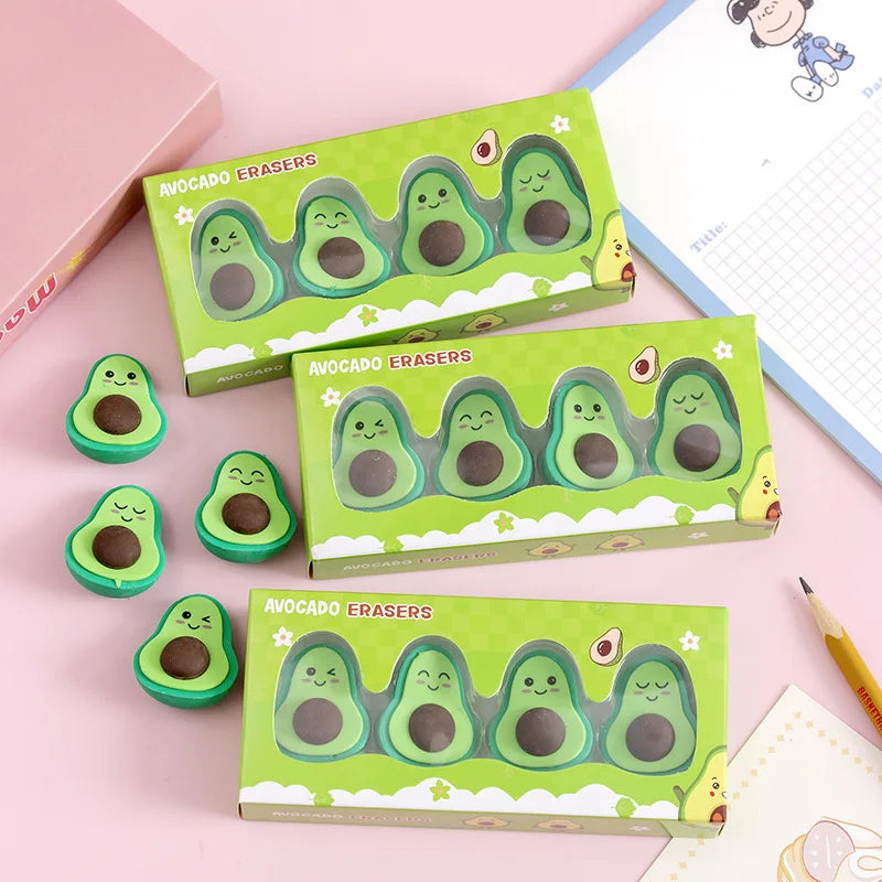 AVOCADO ERASERS 4PCS