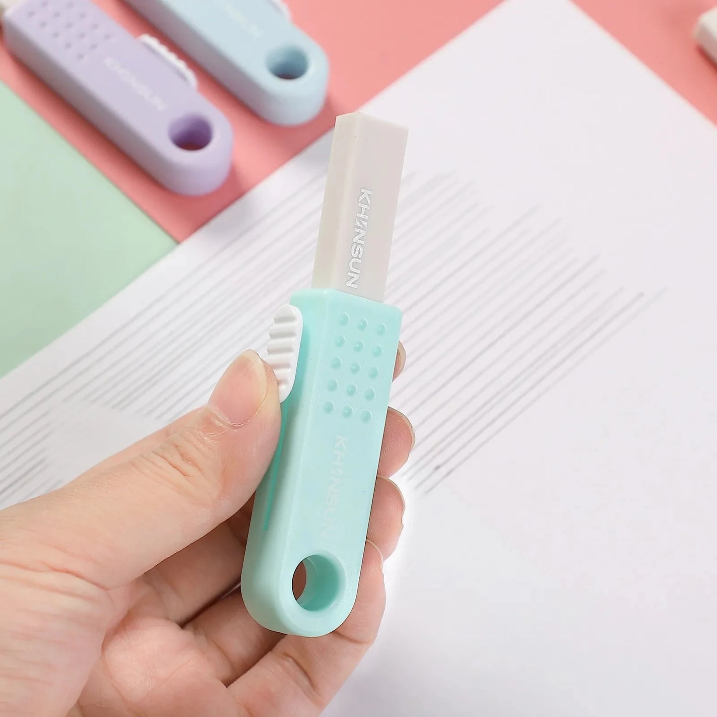 COLORFUL PUSH PULL ERASER