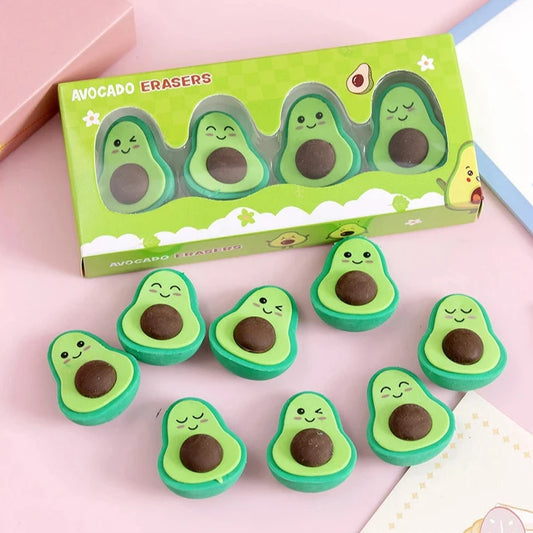 AVOCADO ERASERS 4PCS