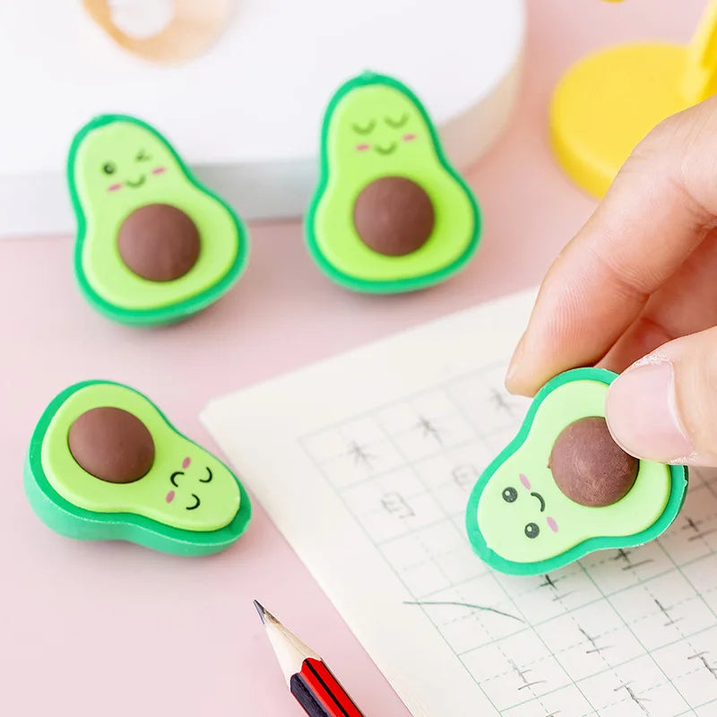 AVOCADO ERASERS 4PCS