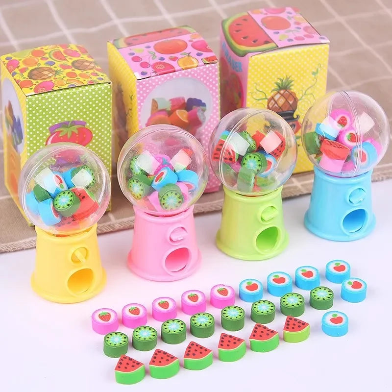 FRUIT CANDY MACHINE ERASERS