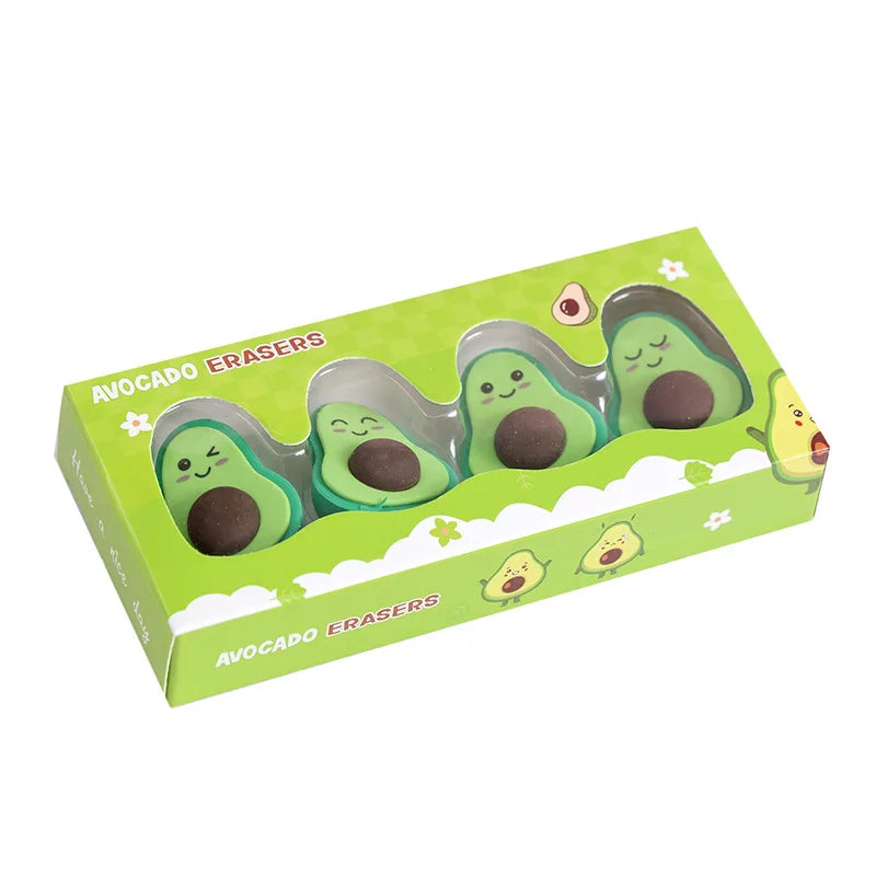 AVOCADO ERASERS 4PCS