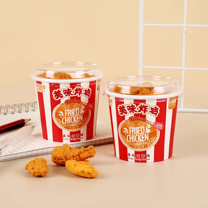 FRIED CHICKEN ERASERS BUCKET 9 PCS